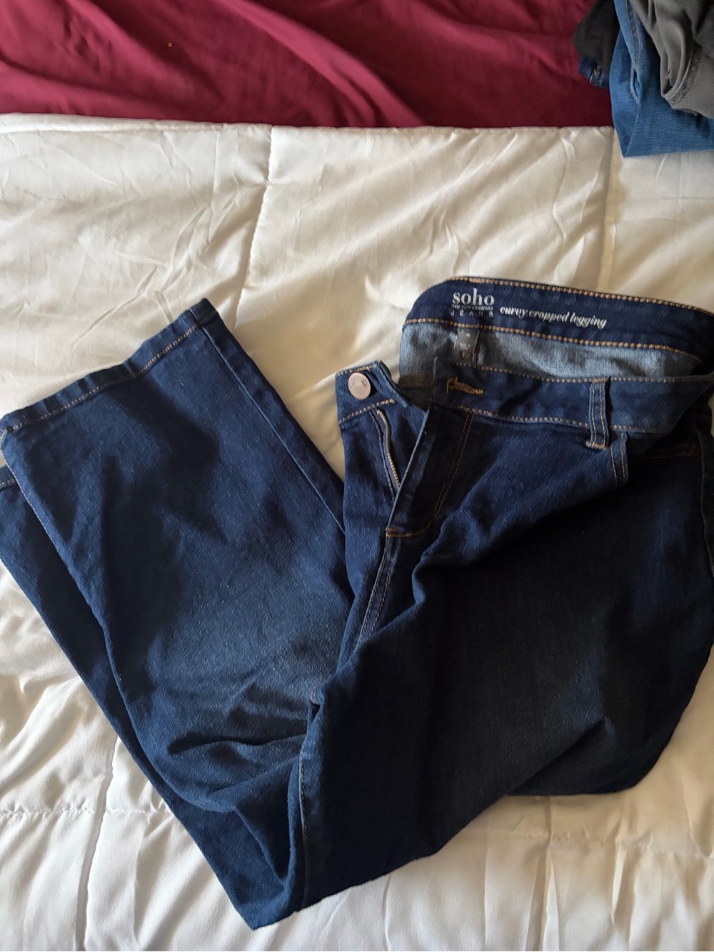Soho Dark Blue Women’s capri Cropped Jeans